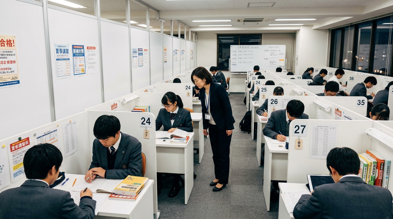 1対2の完全個別指導風景